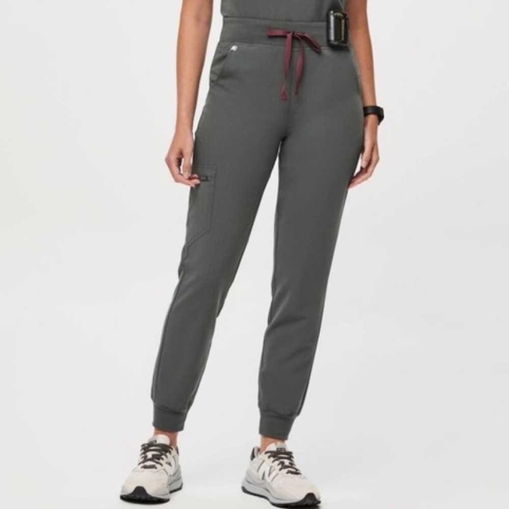 High Waisted Zamora Jogger Scrub Pants- Bonsai